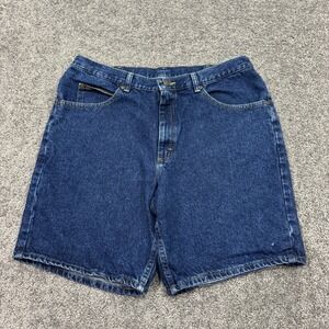 Vtg Lee Shorts Mens 38 Blue Denim Jean Jorts Workwear Outdoor City Logo Casual